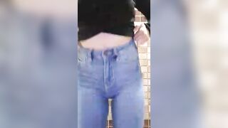 girl is teasing at the schools toilet