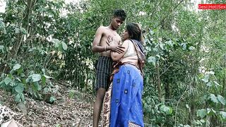 Chubby Aunty sex in Forest!! Big Cock Thief fuck and make her cum!!!